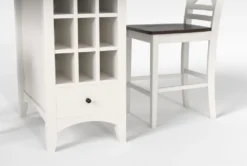 Kennedy White 48" Counter With X Back Stools Set For 2 11 Kennedy White 48" Counter With X Back Stools Set For 2 -KitchenCraft Store 284209 white wood counter height set detail 45