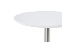 Rodney Matte White And Brushed Stainless Steel 41" Bar Table 6 Rodney Matte White And Brushed Stainless Steel 41" Bar Table -KitchenCraft Store 284902 detail 45 1