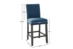 Crispin Marine Blue Counter Chair -KitchenCraft Store 286593 blue wood counter height stool detail 44