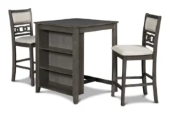 Joni Grey 37" Storage Counter Set For 2