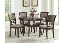 Joni Cherry Round 47" Dining Table Set For 4 19 Joni Cherry Round 47" Dining Table Set For 4 -KitchenCraft Store 286852 brown wood dining set room 85