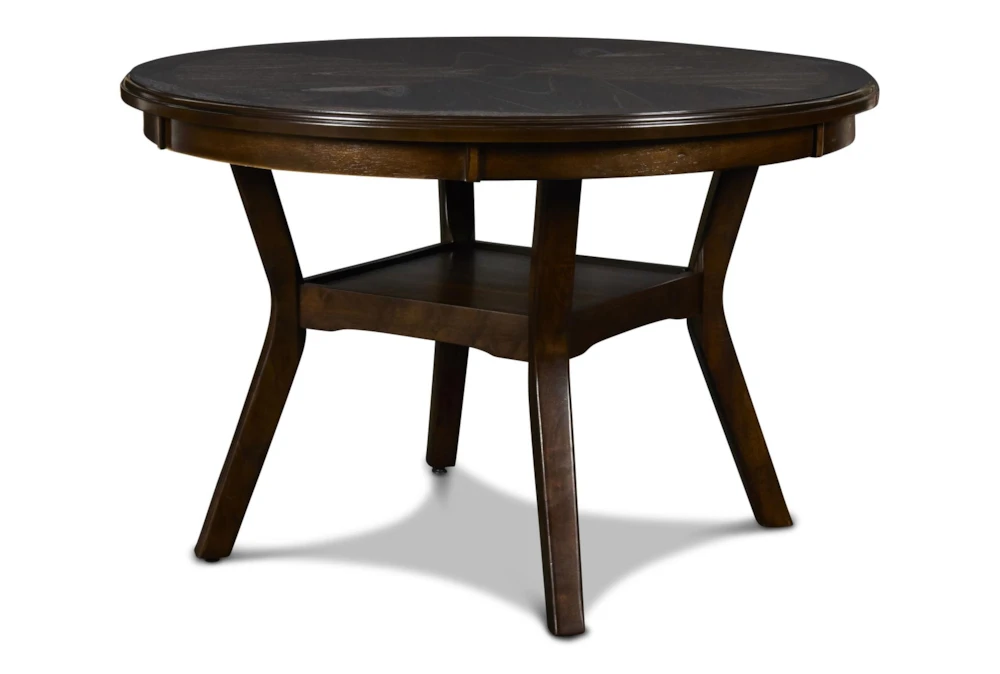 Joni Cherry Round 47" Dining Table Set For 4 3 Joni Cherry Round 47" Dining Table Set For 4 - Image 3