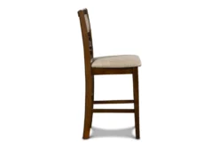 Joni Cherry Round 42" Counter Set For 4 14 Joni Cherry Round 42" Counter Set For 4 -KitchenCraft Store 286854 brown wood counter height set side 16 1