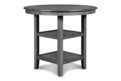 Joni Grey Round 42" Counter Set For 4 15 Joni Grey Round 42" Counter Set For 4 -KitchenCraft Store 286855 grey wood counter height set side 14 1