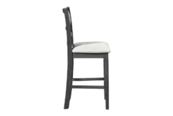 Joni Grey Round 42" Counter Set For 4 17 Joni Grey Round 42" Counter Set For 4 -KitchenCraft Store 286855 grey wood counter height set side 16