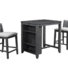 Kaine Gray 36" 3 Piece Storage Counter Set For 2
