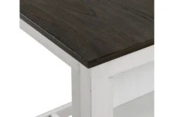 Kaine Two Tone White 36" Storage Counter Set For 2 -KitchenCraft Store 286861 white wood counter height set detail 44 1