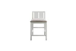 Kaine Two Tone White 36" Storage Counter Set For 2 -KitchenCraft Store 286861 white wood counter height set front 04 1