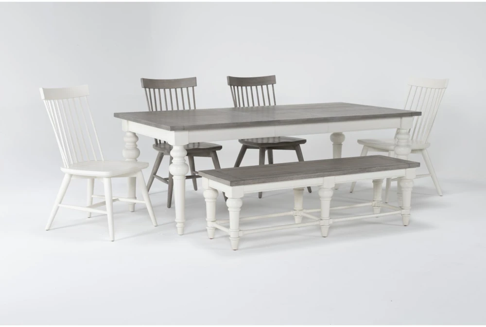 Edward 66" Dining Set With Bench For 6 2 Edward 66" Dining Set With Bench For 6 - Image 2
