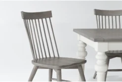 Edward 66" Dining With Urban Grey Chairs Set For 6 -KitchenCraft Store 287765 grey wood dining set detail 44