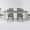 Edward 66" Dining With Urban Grey Chairs Set For 6