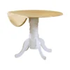 Rebecca 25" Drop Leaf Round Dining Table
