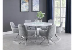 Jaime Swivel Dining Chair 13 Jaime Swivel Dining Chair -KitchenCraft Store 288712 grey fabric dining set room 85