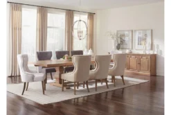 Katherine 94" Rectangular Double Pedestal Dining Table 6 Katherine 94" Rectangular Double Pedestal Dining Table -KitchenCraft Store 288728 brown wood dining table room 85