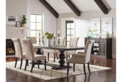 Richmond 122" Extension Dining Table -KitchenCraft Store 288799 brown wood dining table room 86