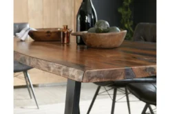 Simpson Live Edge 80" Dining Table 9 Simpson Live Edge 80" Dining Table -KitchenCraft Store 288865 brown wood dining table detail 44