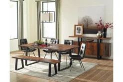 Simpson Live Edge 80" Dining Table 10 Simpson Live Edge 80" Dining Table -KitchenCraft Store 288865 brown wood dining table room 85