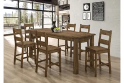 Mcintyre 84" Counter Table -KitchenCraft Store 288868 brown wood counter height table room 85