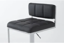 Elliott Adjustable Bar Stool Chrome And Grey -KitchenCraft Store 289157 grey wood bar stool detail 44