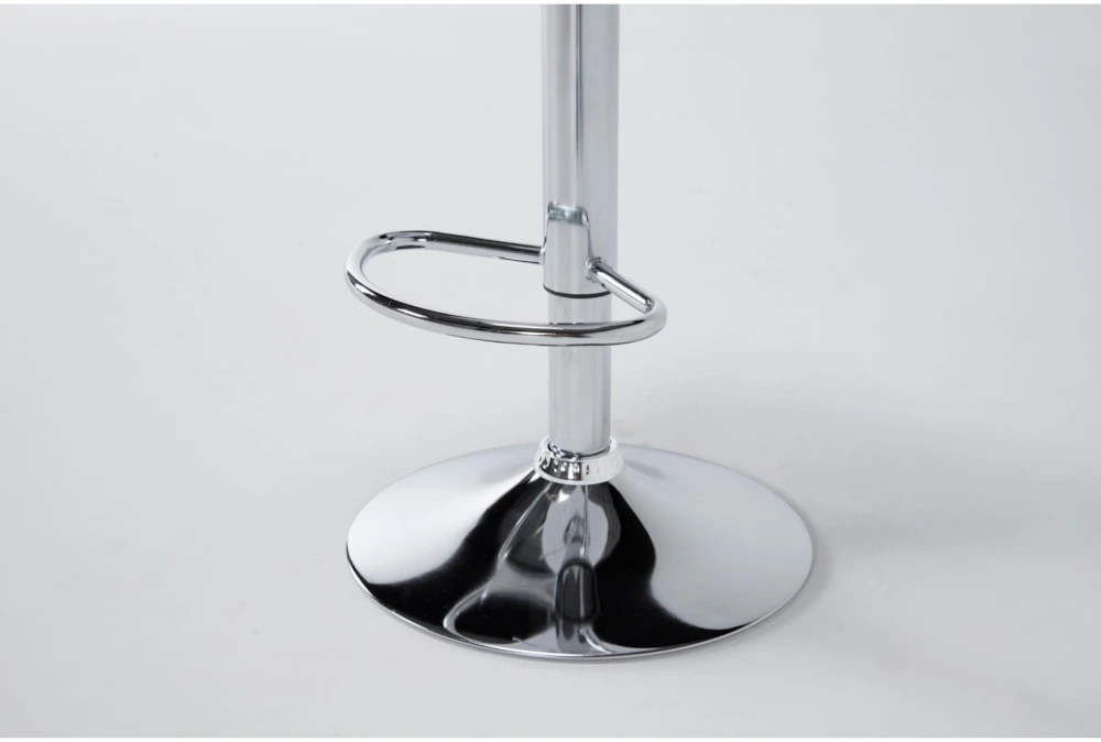 Collin Backless Adjustable Bar Stool White & Chrome 5 Collin Backless Adjustable Bar Stool White & Chrome - Image 5