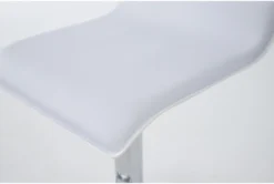 Collin Backless Adjustable Bar Stool White & Chrome 11 Collin Backless Adjustable Bar Stool White & Chrome -KitchenCraft Store 289175 white wood bar stool detail 45