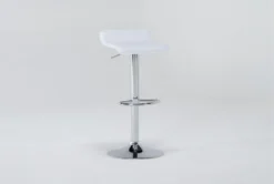Collin Backless Adjustable Bar Stool White & Chrome 9 Collin Backless Adjustable Bar Stool White & Chrome -KitchenCraft Store 289175 white wood bar stool side 19