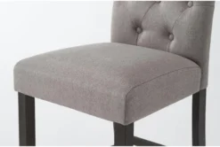 Tobias Tufted Back Bar Stool Beige & Rustic Brown -KitchenCraft Store 289192 beige wood bar stool detail 45