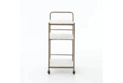 Viola Bar Cart -KitchenCraft Store 294867 white metal bar cart side 14