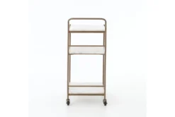 Viola Bar Cart -KitchenCraft Store 294867 white metal bar cart side 15