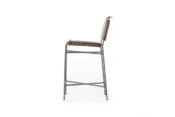 Wendy Distressed Brown Counter Stool -KitchenCraft Store 294872 brown polyester counter height stool side 14