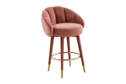 Myla Salmon Swivel Counter Stool