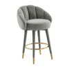 Myla Black Swivel Counter Stool