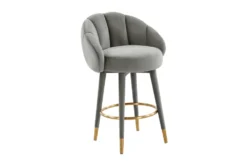 Myla Black Swivel Counter Stool
