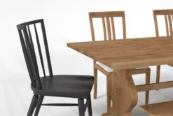 Magnolia Home Collins 84" Dining With Bungalow & Nora Dining Chairs Set For 6 By Joanna Gaines 10 Magnolia Home Collins 84" Dining With Bungalow & Nora Dining Chairs Set For 6 By Joanna Gaines -KitchenCraft Store 296746 natural wood dining set detail 44