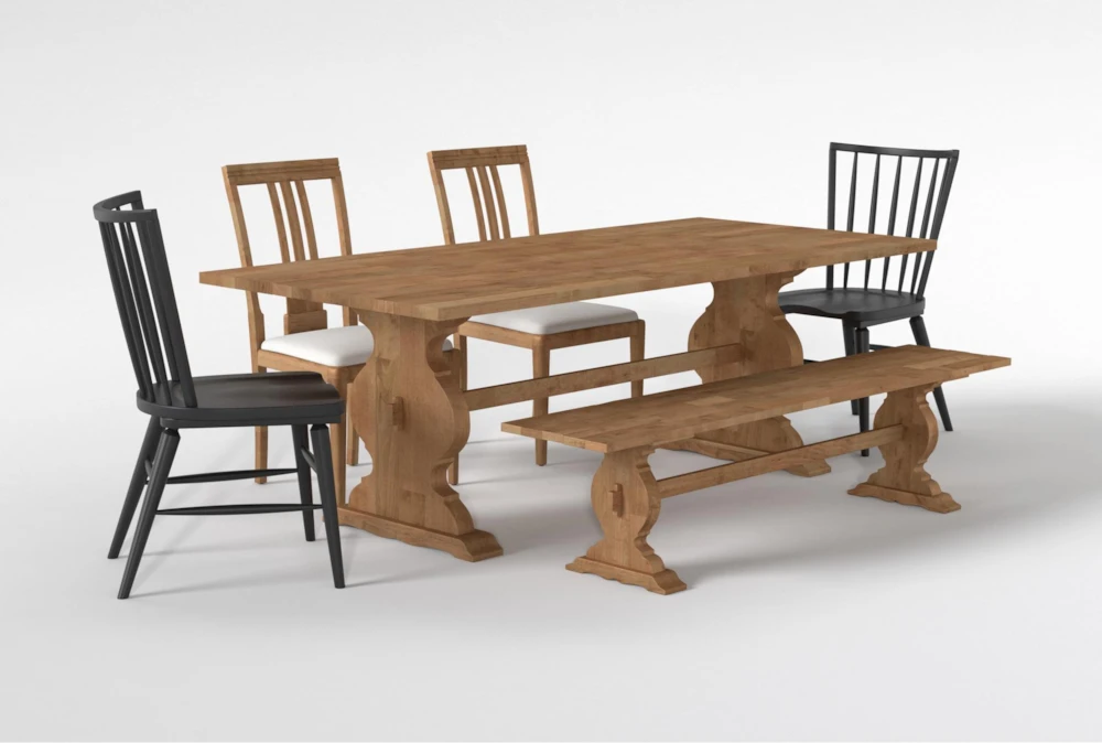 Magnolia Home Collins 84" Dining With Bungalow & Nora Dining Chairs Set For 6 By Joanna Gaines 2 Magnolia Home Collins 84" Dining With Bungalow & Nora Dining Chairs Set For 6 By Joanna Gaines - Image 2