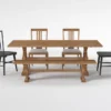 Magnolia Home Collins 84" Dining With Bungalow & Nora Dining Chairs Set For 6 By Joanna Gaines