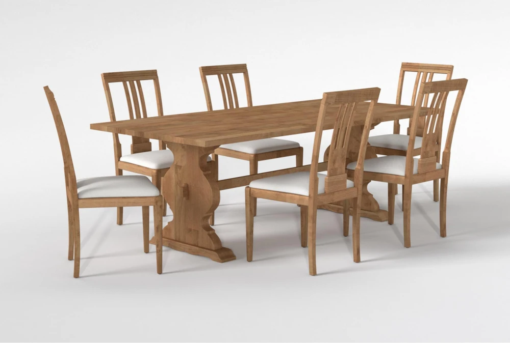 Magnolia Home Collins 84" Dining With Nora Dining Chairs Set For 6 By Joanna Gaines 2 Magnolia Home Collins 84" Dining With Nora Dining Chairs Set For 6 By Joanna Gaines - Image 2