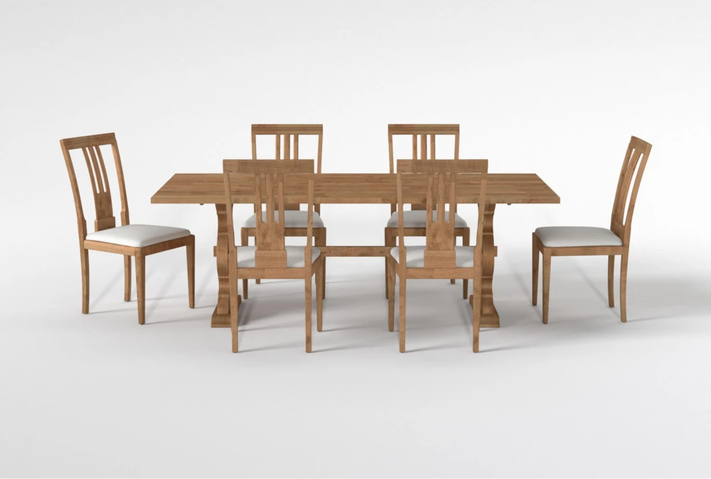 Magnolia Home Collins 84" Dining With Nora Dining Chairs Set For 6 By Joanna Gaines 1 Magnolia Home Collins 84" Dining With Nora Dining Chairs Set For 6 By Joanna Gaines