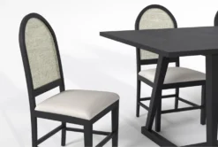 Magnolia Home Phoenix 84" Dining Set For 6 By Joanna Gaines 9 Magnolia Home Phoenix 84" Dining Set For 6 By Joanna Gaines -KitchenCraft Store 296759 black wood dining set detail 44