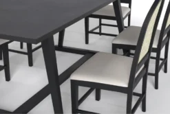 Magnolia Home Phoenix 84" Dining Set For 6 By Joanna Gaines 10 Magnolia Home Phoenix 84" Dining Set For 6 By Joanna Gaines -KitchenCraft Store 296759 black wood dining set detail 45