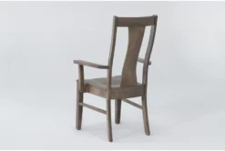 Farmlyn Oatmeal Dining Arm Chair 9 Farmlyn Oatmeal Dining Arm Chair -KitchenCraft Store 297395 brown wood dining chair side 192