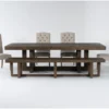 Palazzo 106" Dining With Bench + Biltmore Side Chair Set For 6