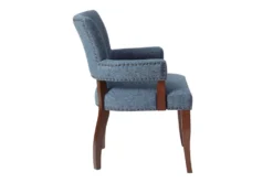 Calloway Blue Arm Dining Chair -KitchenCraft Store 297830 blue wood dining chair side 14