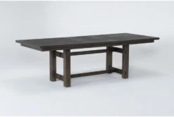 Gustav 78"-98" Extension Rectangle Dining Table By Nate Berkus + Jeremiah Brent 9 Gustav 78"-98" Extension Rectangle Dining Table By Nate Berkus + Jeremiah Brent -KitchenCraft Store 298470 dark brown wood dining table side 18