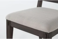 Gustav Dining Side Chair With Upholstered Seat By Nate Berkus + Jeremiah Brent -KitchenCraft Store 298495 brown wood dining chair detail 45