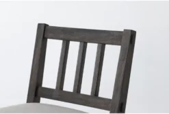 Gustav Counter Stool With Upholstered Seat By Nate Berkus + Jeremiah Brent -KitchenCraft Store 298496 dark brown wood dining chair detail 44