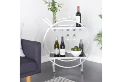 Silver Rolling Round Bar Cart 16 Silver Rolling Round Bar Cart -KitchenCraft Store 299638 room 85