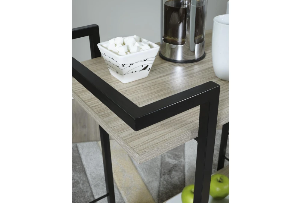 Juan Brown/Black Rolling Bar Cart 2 Juan Brown/Black Rolling Bar Cart - Image 2