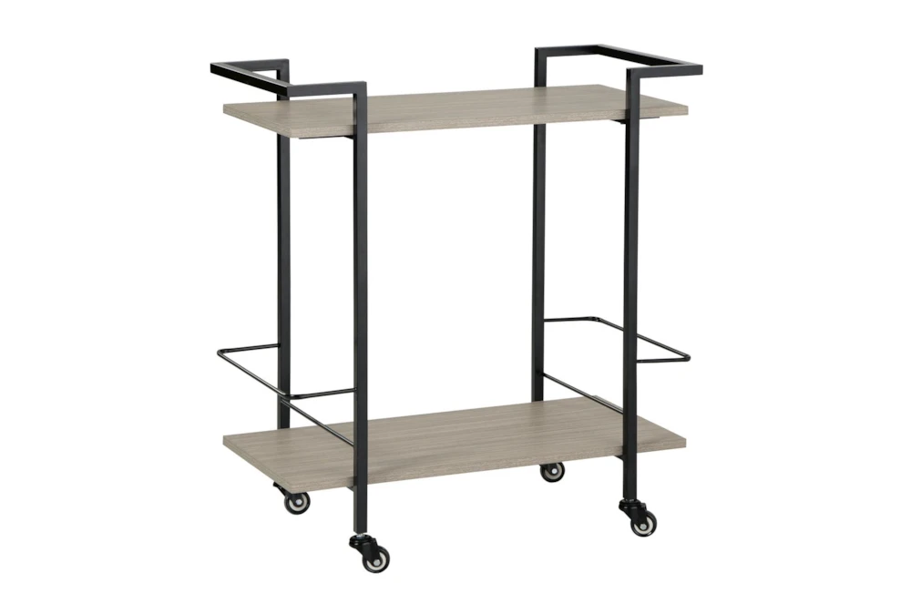 Juan Brown/Black Rolling Bar Cart 1 Juan Brown/Black Rolling Bar Cart