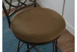 Bryan Big And Tall Metal Bronze Barstool -KitchenCraft Store 299716 brown metal bar stool detail 442